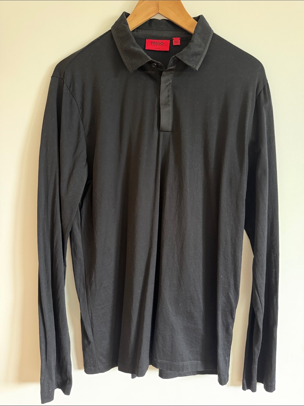 Hugo Boss Black Long-Sleeve Polo- M slim fit